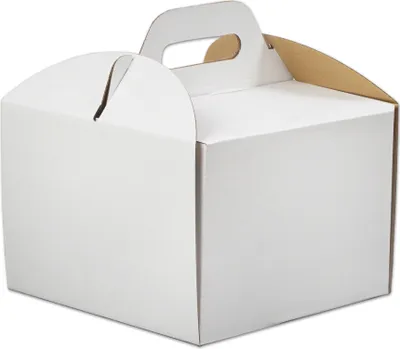 Produktbild von Tortenkarton 36x36x25 cm – Weißer Kuchenkarton aus stabilem Karton – Lebensmittelecht, ideal für Torten & Kuchen