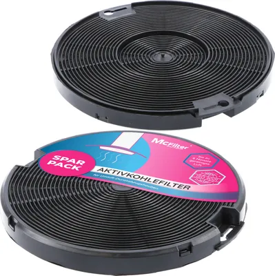 Produktbild von McFilter | 2x Aktivkohlefilter passend für AEG 405509371/2, Faber 112.0067.944, 112.0254.245, IKEA 203.383.74, NYTTIG FIL 500, für Dunstabzugshaube