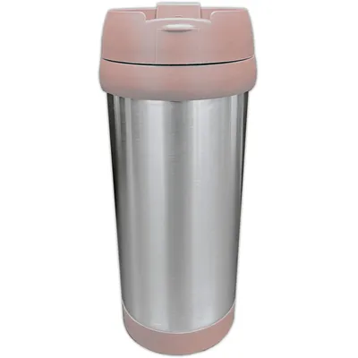 Produktbild von Thermobecher 450ml Isolierbecher Edelstahl Kaffeebecher Isolierflasche Kühlbecher 0,45l Thermosflasche Rose
