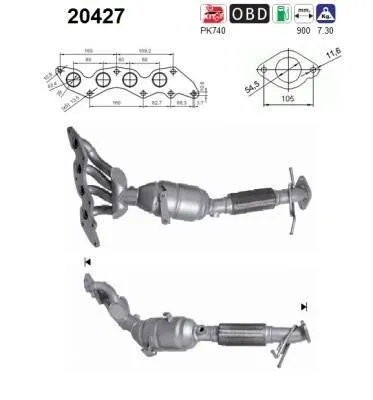 Obrázek produktu pro Katalyzátor Pro Ford 1,8 2,0 Euro 4