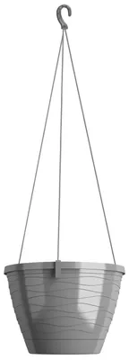 Immagine prodotto di Vaso di plastica grigio Verdenia 26 cm x 26 x 18,5 cm