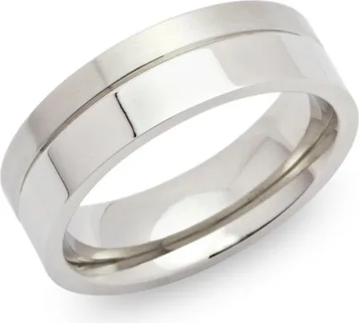 Produktbild von Unique Edelstahlring teilpoliert 7mm Breite R9181