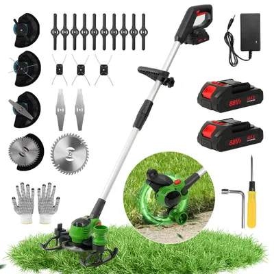 Produktbild von Akku Rasentrimmer 21V Akku-6-in-1 Kantenschneider Rasen,17cm Schnittdurchmesser–komfortabel & kompakt–inkl.2x2Ah Akkus & Ladegerät,Grün