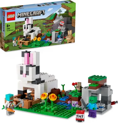 Produktbild von LEGO 21181 Minecraft Die Kaninchenranch mit Zähmer, Zombie und Tieren