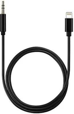 Produktbild von GO SOLID! Lightning auf Aux Kabel kompatibel mit Apple schwarz - 1 Meter