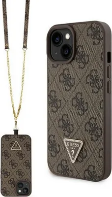 Immagine prodotto di Guess Guhcp15Mp4Tdscpw Iphone 15 Plus / 14 Plus 6.7 Brązowy/Brown Hardcase Crossbody 4G Metal Logo