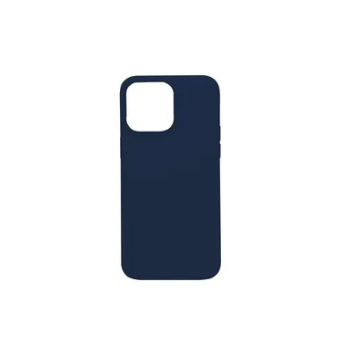 A dark blue phone case is shown against a white background.