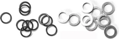 Image de Kit de joints toriques Alligator + 1 MM de joints en caoutchouc Acier Argent Noir
