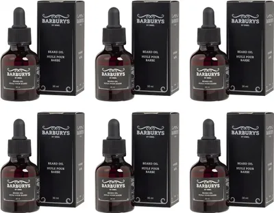 Produktbild von Bartöl 6x30 ml, beruhigend & pflegend für Haut und Haar, dezent parfümiert