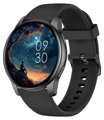 Obrázek produktu pro Chytré hodinky pro ženy i muže, HD displej, Bluetooth, telefonní hovory, měření srdečního tepu, SpO2, monitorování spánku, vodotěsné (IP68), kompatibilní s iOS, barva: černá