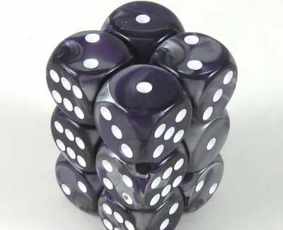 Obrázek produktu pro Chessex 26632, Sada kostek, Purpurová, Stříbrná, Jakékoliv pohlaví, Německo, USA, 16 mm, 16 mm