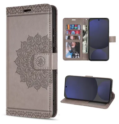 Produktbild von Handy Tasche für Samsung Galaxy S24 FE Hülle Handyhülle Klapphülle Wallet Case in Grau