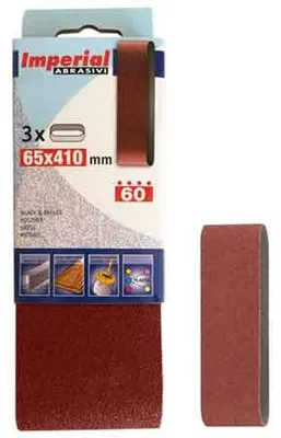 Immagine prodotto di nastro abrasivo 65x410 mm grana 120 - 3 pezzi