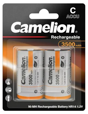 Obrázok produktu pre Camelion NH-C3500BP2, Nabíjateľná batéria, C, Nikel-Metal Hydrid (nimh), 1,2 V, 2 kusov, 3500 mAh