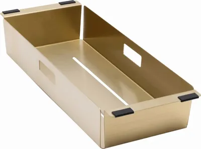 Produktbild von LAVABO Resteschale L-K10007M für KUBUS Spülen, PVD Messing / Restebecken / Abtropfschale