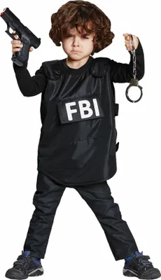 Produktbild von FBI-Weste Agentin Agent Polizei Kinder Karneval Fasching Kostüm 116-152