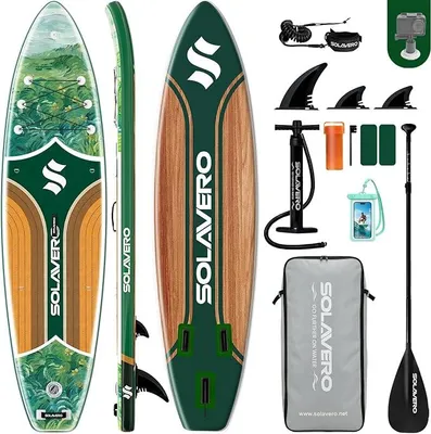 Imagen del producto de Tabla de paddle surf inflable, dimensiones 335 x 86 x 15 cm, capacidad máxima de 200 kg
