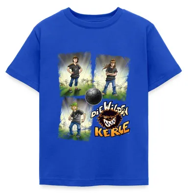 Produktbild von Spreadshirt Die Wilden Kerle Quartett Logo Kinder T-Shirt, 122/128 (7-8 Jahre), Royalblau