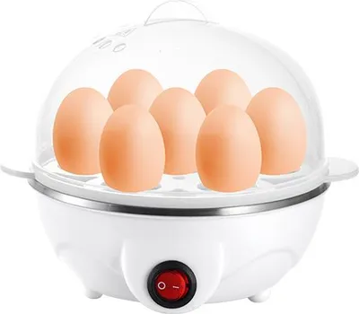 Produktbild von Mini Eierkocher elektrisch, multifunktionaler Dampfgarer für Frühstück, kompakte Größe 14,5x12,5 cm, 220 Volt Küchengerät