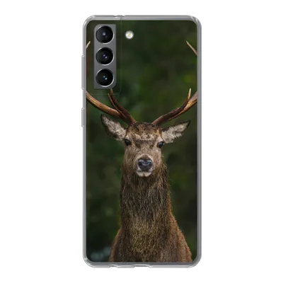 Produktbild von MuchoWow® Handyhülle Schutzhülle Hülle für Samsung Galaxy S21 Hirsch - Geweih - Natur Silikon Softcase Handy Hülle - Softcase