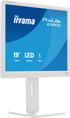Obrázek produktu pro iiyama ProLite B1980S-W1, 48,3 cm (19"), 1280 x 1024 px, SVGA, LED, 3 ms, Bílá