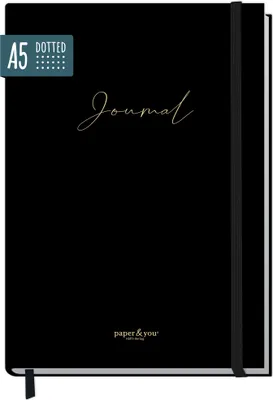 Produktbild von paper&you Notizbuch Classic A5 / gepunktet / Black Edition / Häfft-Verlag