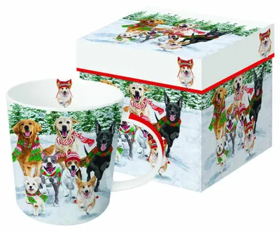 Produktbild von PPD Snow Hounds Trend Mug, in Geschenkbox, Tasse , Becher, New Bone China, 400 ml, 360303467