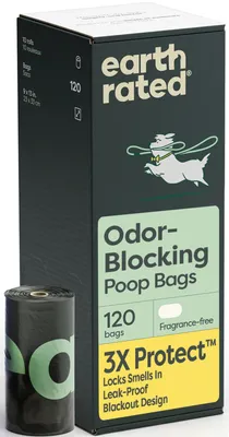 Productafbeelding van Earth Rated 3X Protect hondenpoepzakrollen, geurbestendig en lekbestendig