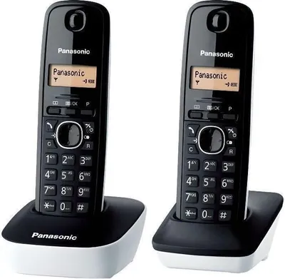 Image de Téléphone sans fil DECT Panasonic KX-TG1612FRW, Duo, Blanc, 2 Combinés