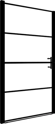 Obrázok produktu pre vidaXL Sprchové dvere z tvrdeného skla 91x195 cm čierne