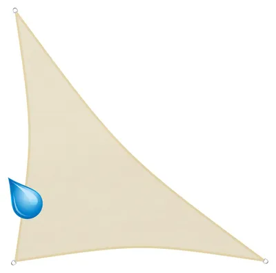 Produktbild von sunprotect 83278 wasserabweisend Sonnensegel Hydro 3,6 x 3,6 x 5 m 90° Grad Dreieck wasserabweisend, creme