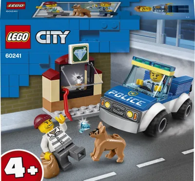 Produktbild von LEGO 60241 City Polizeihundestaffel, Polizei-Spielzeug mit Auto, Hund und Minifiguren für Kinder ab 4 Jahre, spannendes Kinderspielzeug