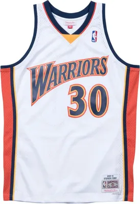 Produktbild von Basketball-T-Shirt Mitchell & Ness Golden State Warriors 2009-10 Nº30 Stephen Curry Weiß - XL
