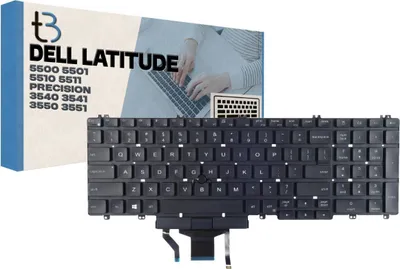 Zdjęcie produktu dla Tradebit - Klawiatura do DELL | English US QWERTY INT | Pełna kompatybilność | Wysokiej jakości materiały | Modele: Latitude 5500 5501 5510 5511