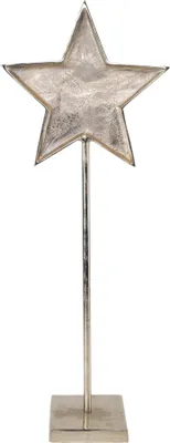 Immagine prodotto di Stella su base - alluminio - finitura argento - altezza 86 cm
