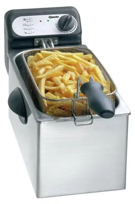Produktbild von Bartscher 165.103 Petit Fritteuse, Edelstahlgehäuse, 2000 Watt, 3 l Ölbehälter, Timer