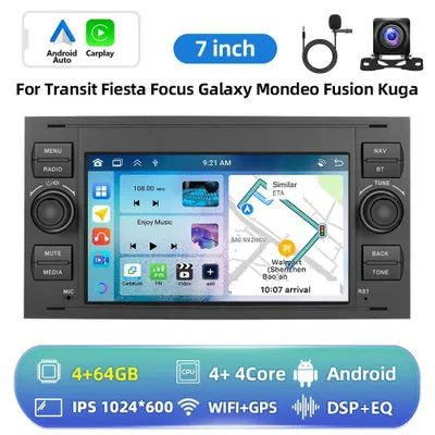 Obrázok produktu pre Autorádio s Androidom – formát Double-DIN – 23 cm dotykový displej – 8-jadrový procesor – 6 GB RAM, 128 GB ROM – CarPlay a Android Auto – vrátane zadnej kamery