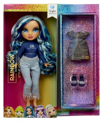 Produktbild von Mga Rainbow High Style Icons Skyler Puppe Blau  Kinder Blau One Size
