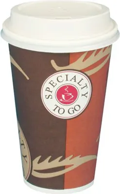 Zdjęcie produktu dla 10 kubków do picia, karton z pokrywką, PS "To Go" 0,2 l Ø 8 cm - 9,1 cm