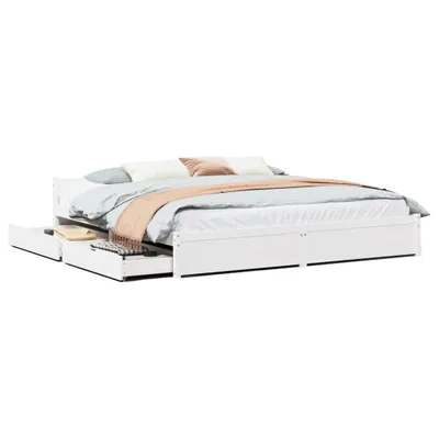 Immagine prodotto di Letto senza Materasso Bianco 180x200 cm Legno Massello di Pino