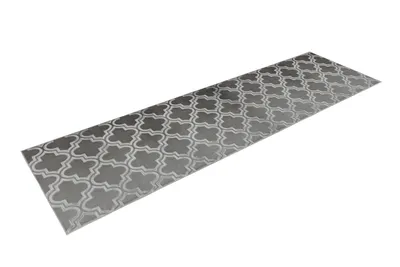 Productafbeelding van Famanu vloerkleed, Marokkaans patroon - antraciet, 80 x 300 cm