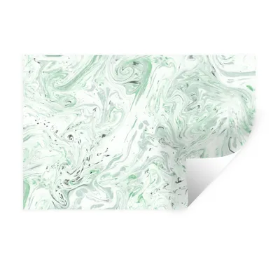 Obrázok produktu pre MuchoWow® Nálepka na stenu - Mramor - zelená - linka - 120x80cm - Samolepiaca a polohovateľná