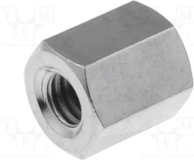 Produktbild von 10x Distanzmuffe mit Gewinde Innengew: M4 8mm sechskant Messing 116X8 Distanzeleme