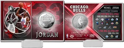 Produktbild von Michael Jordan Chicago Bulls NBA Champion Silver Coin Card