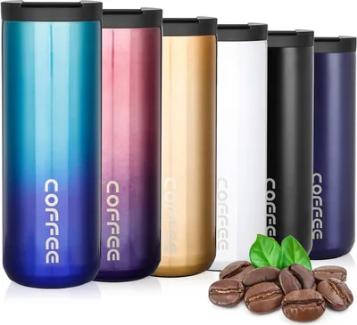 Image de lalafancy Gobelet thermique Gobelet isolant en acier inoxydable 350ml/500ml Gobelet à café à emporter