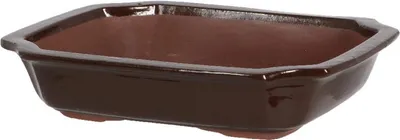 Obrázek produktu pro ESSCHERT DESIGN Keramický květináč BONSAI hnědý, 26x20x7,5cm
