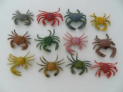 Produktbild von Spieltiere Krabben, 12erSet, Spielzeug Krabbe Tiere Tier Spielfiguren Wassertiere