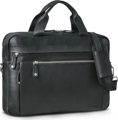 Produktbild von ROYALZ "Boston" Aktentasche Herren Leder Business - Laptoptasche 14 - 17 Zoll aus Echtleder Umhängetasche Männertasche für Arbeit Alltag Reisen - Vintage Design Ledertasche