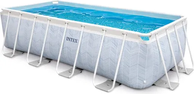 Produktbild von INTEX 26780GN - Prism Frame Pool - Chevron (400x200x100cm) Aufstellpool Pool Gartenpool