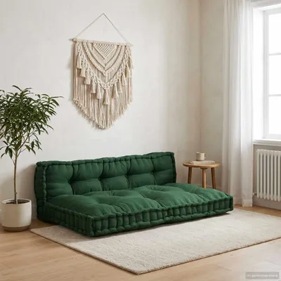 Produktbild von vidaXL Pallet Sofa Kissen 2 stk. Stoff Grün 120 x 80 x 38 cm